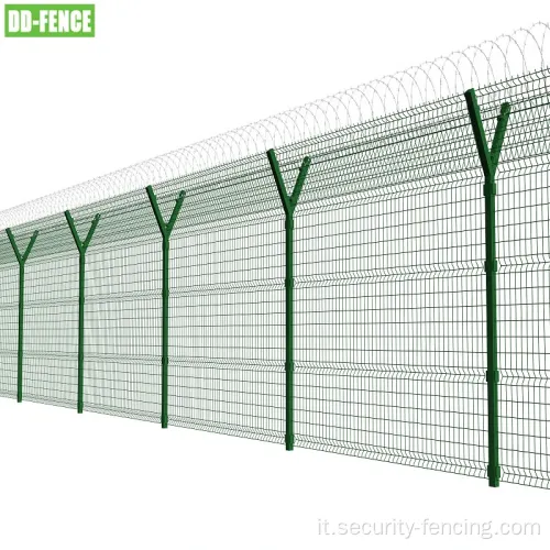 Fence a rete saldata aeroportuale con rivestimento in polvere